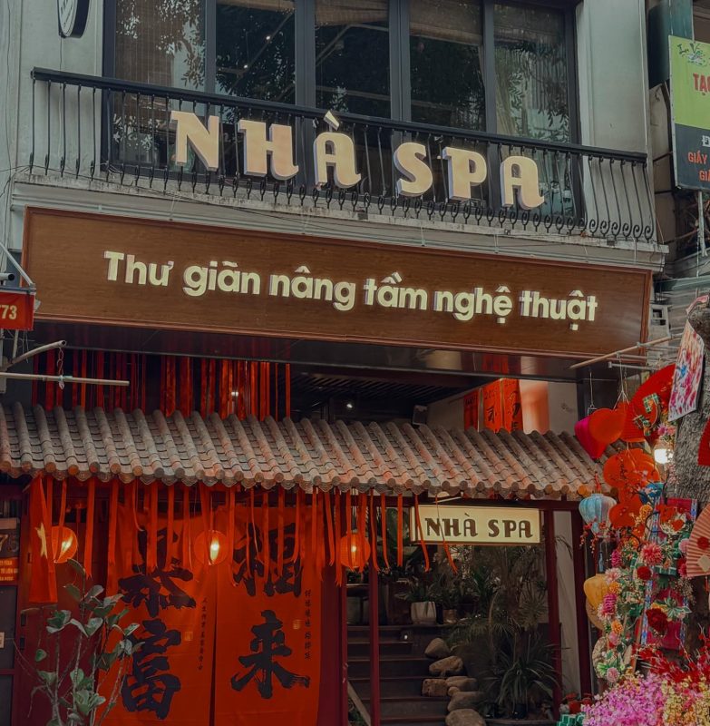 Biển hiệu địa chỉ Nhà Spa 75 Hàng Mã