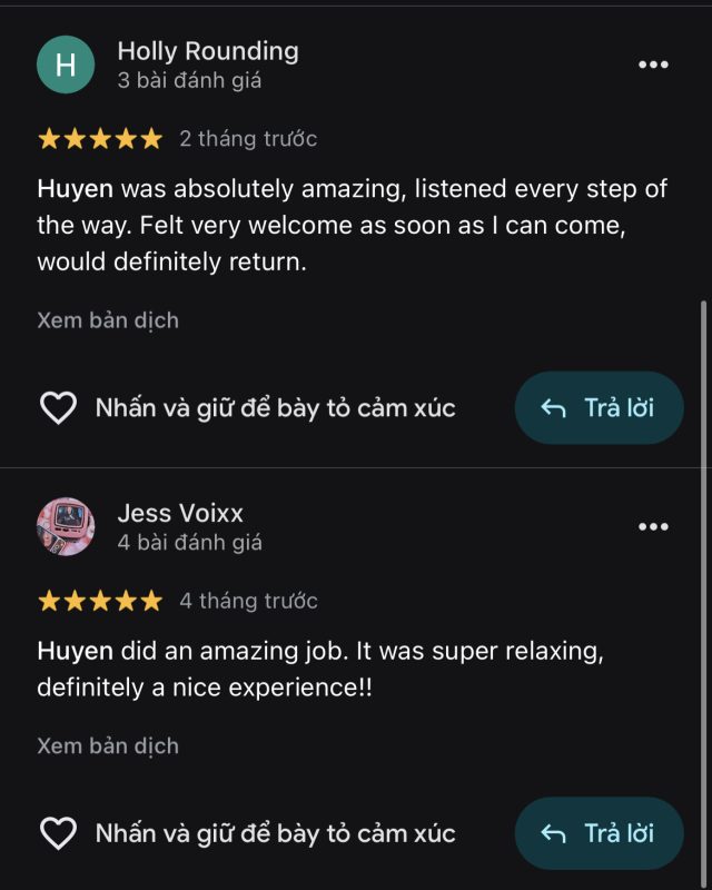 ẢNh khách hàng review Thanh Huyền